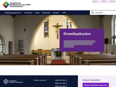 Demoseite des Evangelischen Webbaukasten der EKHN